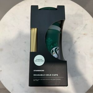 Starbucks Sacramento State Hornets Reusable Cold Cups Campus Collection Set of 5